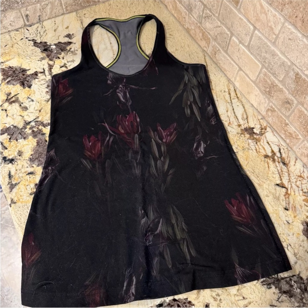 Lululemon Cool Racerback Midnight Iris Multi Womens Sz 6 Tank Top Yoga